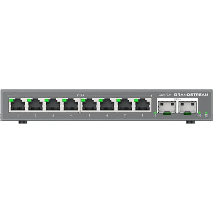 Grandstream GWN7721, L2 Lite Switch mit 8x 2,5G Ethernet und 2x 10G SFP+ Ports, 10 Ports, ideal für kleine und mittelständische Unternehmen – Bild 4