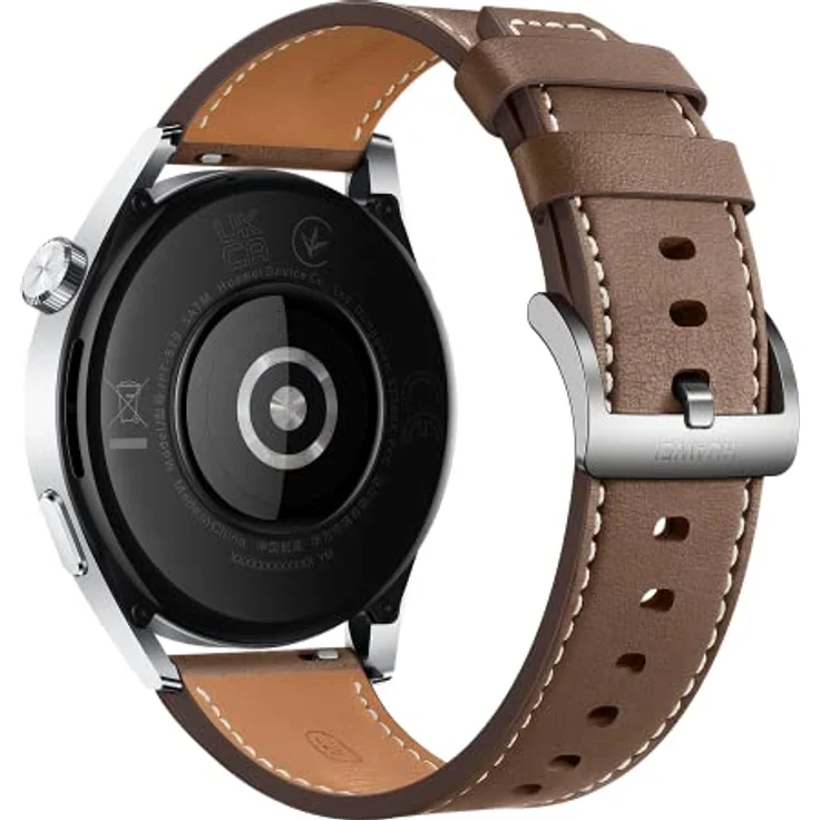 HUAWEI WATCH GT 3 46mm Smartwatch, lange Akkulaufzeit, ganztägige SpO2-Überwachung, KI-Lauftrainer, genaue Herzfrequenzüberwachung, 100+ Trainingsmodi, Deutsche Version, Brown Leather – Bild 3