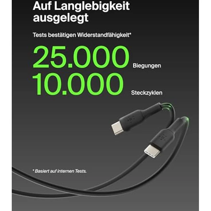 Belkin USB-C/USB-C Kabel PVC, 1 m, schwarz – Bild 4