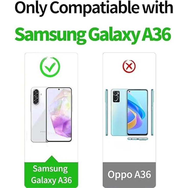 LeYi Handyhülle für Samsung Galaxy A36 5G, TPU Silikon Hülle mit 2 Schutzfolien, Herz Muster, stoßfest und kratzfest, lila – Bild 2