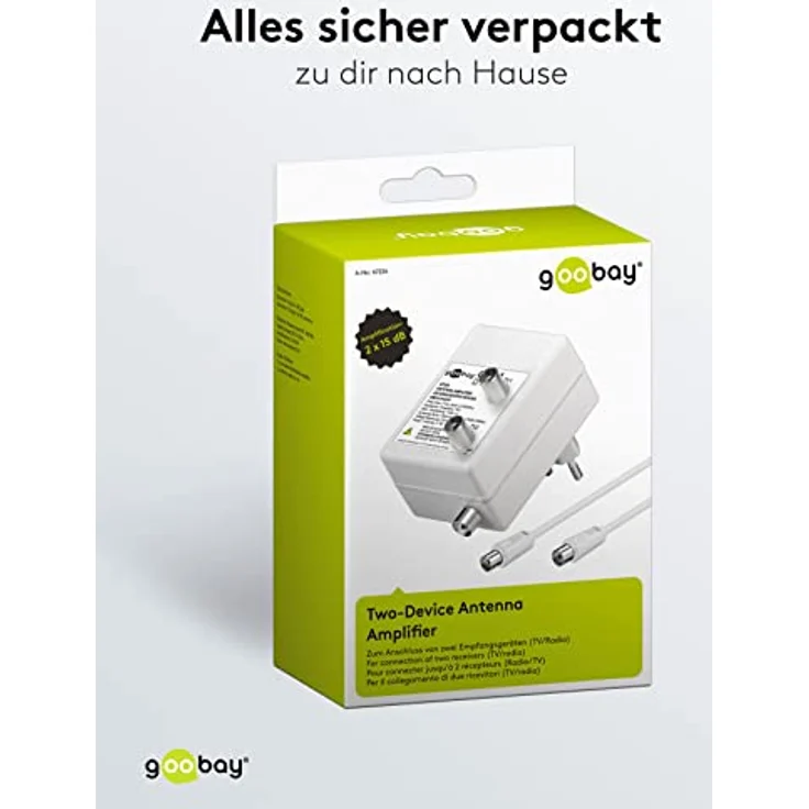 Goobay Zweigeräte-Antennenverstärker 1 In 2 Out – Bild 6