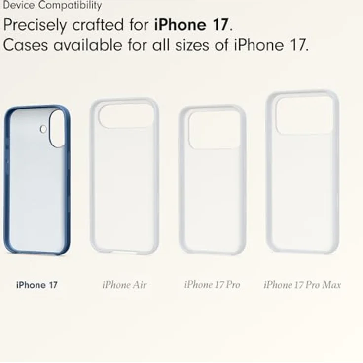 Beats iPhone 17 Case mit MagSafe und Kamerasteuerung, Matte Außenseite, Innenfutter aus Mikrofaser – Felsblau – Bild 3