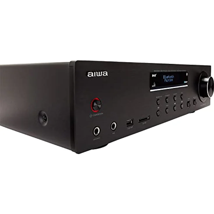 Aiwa AMR-200DAB/BK: Verstärker, AV-Dab+-Receiver, mit Bluetooth 5.0, 200 W, USB-Port, SD-Kartenleser, Farbe: Schwarz – Bild 5