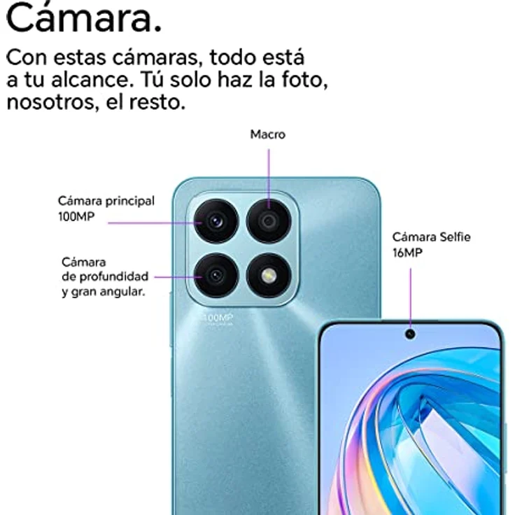 Honor X8a 128GB/6GB RAM Dual-SIM cyan-lake – Bild 5