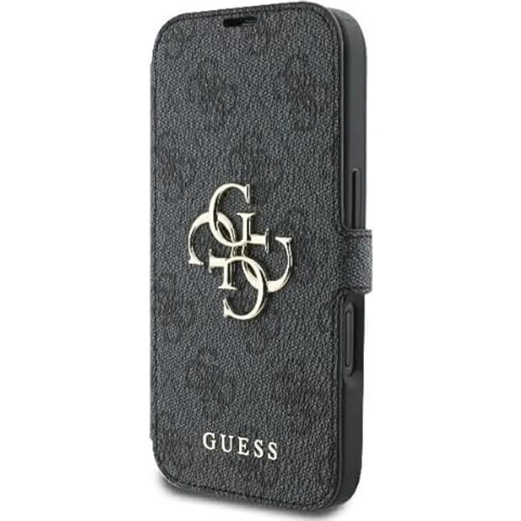 CG Mobile Guess GUBKP16S4GMGGR Hülle für iPhone 16 6.1" Schwarz Book 4G Metal Logo - TPU/PC/Kunstleder, 4G-Metalllogo – Bild 2