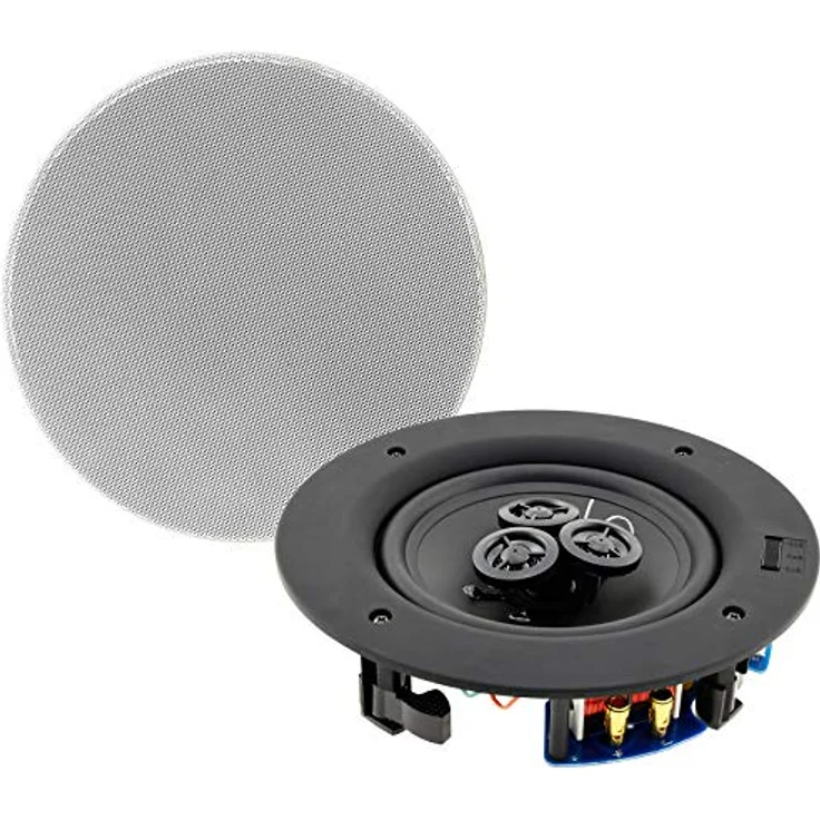 Einbaulautsprecher ''CTE-30W '', 2-Wege 80W, 8Ohm, 234x67mm, Rund, weiß – Bild 2