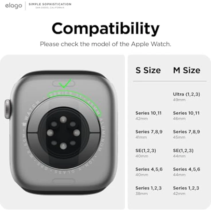 elago Clear Band, Transparentes Smartwatch Ersatzband für Apple Watch 10/9/8/SE2/7/SE/6/5/4 und Ultra 2/Ultra [49/46/45/44/41/40/38/39mm], aus strapazierfähigem TPU-Material, ergonomisches Design, austauschbare Schnalle – Bild 4