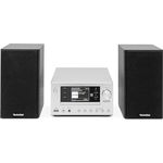 TechniSat VIOLA 710 CD IR - Kompakte Hi-Fi-Anlage mit Internetradio, DAB+, UKW, CD-Player, Bluetooth, 2x 20 Watt RMS Stereo-Boxen, Silber