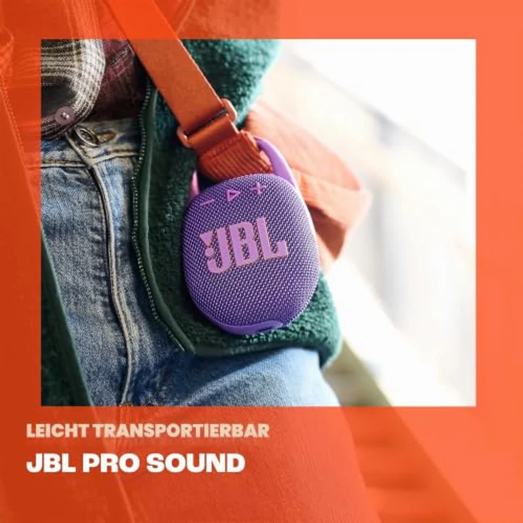 JBL Clip5, Bluetooth Lautsprecher, IP67 wasserdicht, 12 Stunden Wiedergabezeit, Sand Beige – Bild 4