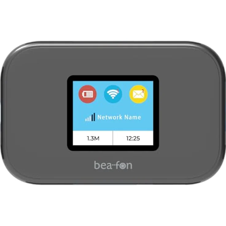 beafon MR3 Router, 4G LTE, CAT 6, Secure WiFi, 1,77" Farbdisplay, WPS Taste, Nano SIM, Mikro SD Slot bis 32GB – Bild 1
