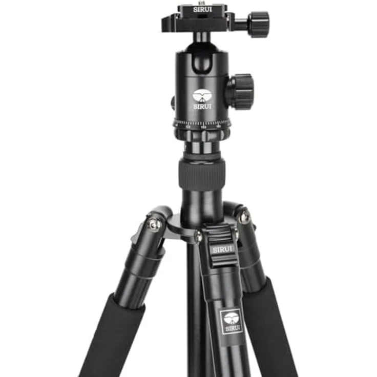 Sirui ET-2004-E-20 Easy Traveler Dreibeinstativ (mit E-20 Kopf, Aluminium, Höhe: 144 cm, Gewicht: 1,65 kg, Belastbarkeit: 12 kg, mit Tasche und Gurt) schwarz – Bild 4