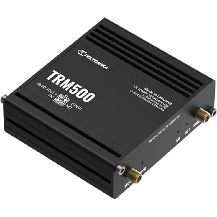 Teltonika TRM500, 5G Router mit bis zu 3,4 Gbit/s, Schwarz, industrietauglich, 4 SMA-Antennen, USB-Typ-C – Bild 3