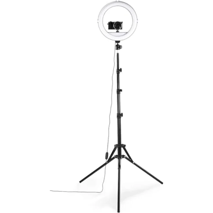 Hama SpotLight Steady 120 III, Ringleuchte mit 160 LEDs, einstellbarer Farbtemperatur und Lichtintensität, schwarz – Bild 10