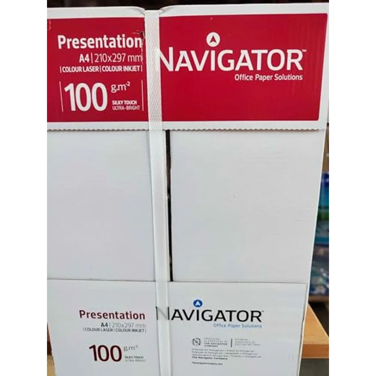 Igepa Navigator Presentation Kopierpapier A4 100g weiß sehr hohe Weiße, 5x500 Blatt (2500 Blatt) – Bild 3