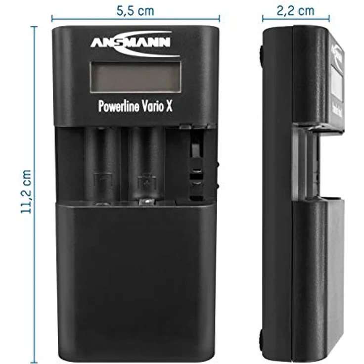 ANSMANN Universal-Ladegerät für Li-ion, Li-Po Akkupacks & AA, AAA NiMH Akkus mit automatischer Abschaltung und Verpolschutz - Powerline Vario X – Bild 6