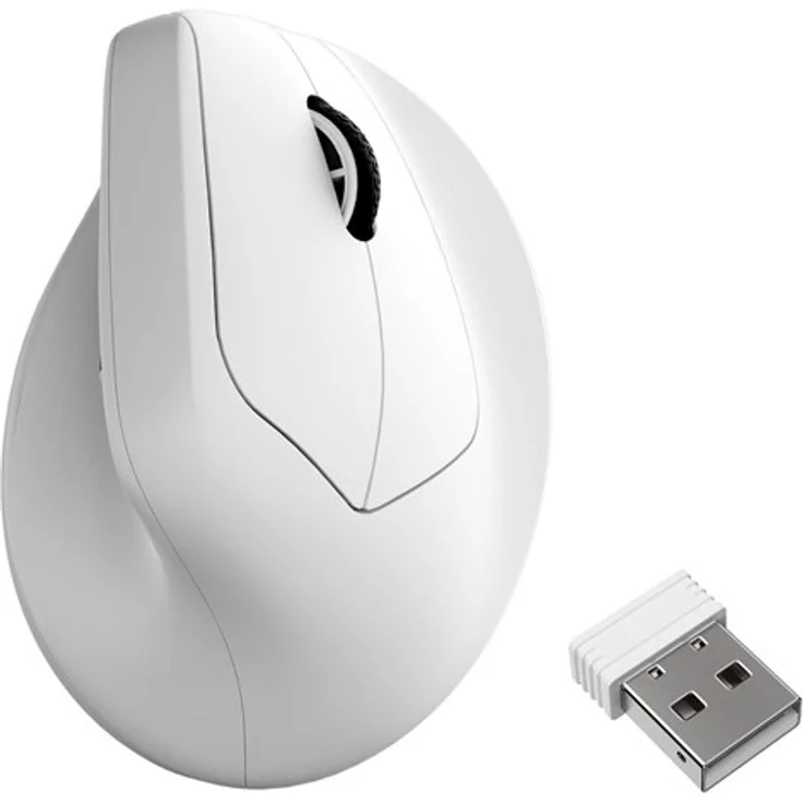 Keychron M5 Wireless Ergonomic Maus, Ergonomisches Design mit 6400 dpi, Weiß – Bild 5