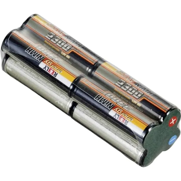 Reely Modellbau-Akkupack (NiMh) 9.6 V 2300 mAh Zellen-Zahl: 8 Mignon (AA) Mignon (AA) Block Mit Lötfahne, 9.6 V 2300 mAh mit Selektierten Zellen und Lötfahne