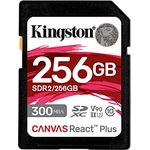 Kingston Canvas React Plus 256GB SDXC Speicherkarte UHS-II 300R/260W U3 V90 for Full HD/4K/8K - SDR2/256GB