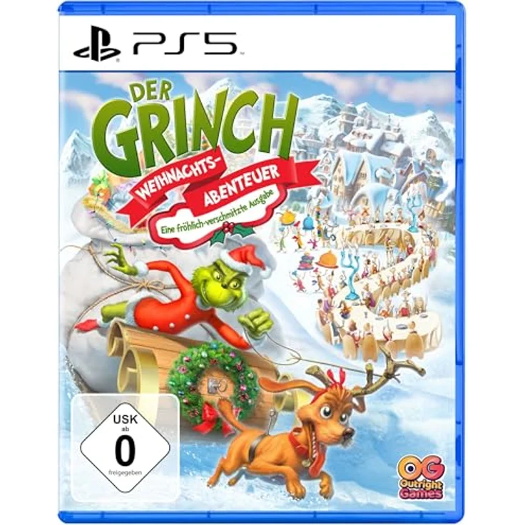 OUTRIGHT GAMES Der Grinch - Weihnachtsabenteuer: Eine fröhlich-verschmitzte Ausgabe, PS5 Jump'n'Run, bis zu 2 Spieler, ab 3 Jahren, Deutsch/Englisch/Französisch/Italienisch/Spanisch – Bild 1