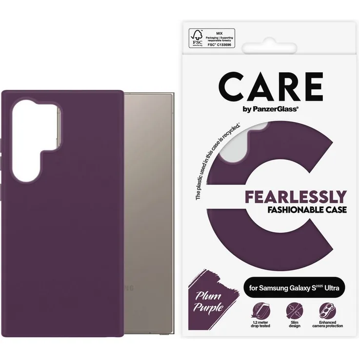 CARE by PanzerGlass Fearlessly Fashionable Case für Samsung Galaxy S25 Ultra, stoßfeste Schutzhülle mit verbessertem Kameraschutz und MagSafe-Kompatibilität