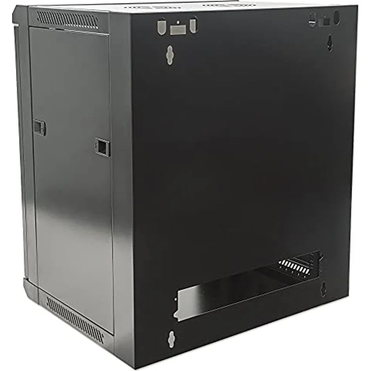 Intellinet 19" Wandverteiler, 12 HE Serverschrank mit Sicherheitsglastür, Schwarz – Bild 6