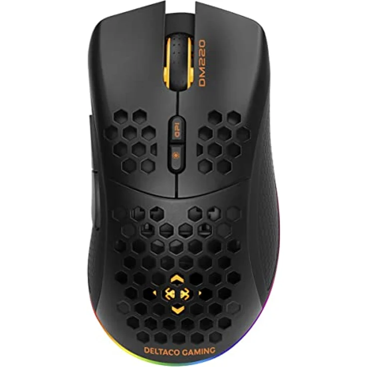Deltaco Gaming DM220 (Kabellos, Kabelgebunden), Maus, Schwarz - Leicht & Kabellos, RGB-Beleuchtung, bis zu 60 Stunden Spielzeit – Bild 4