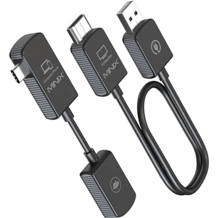MINIX C1 USB-Funkübertragung (Set) 50 m, HDMI-Dongle mit UHD 1080P 60Hz, Plug-and-Play, 5GHz Verbindung – Bild 1