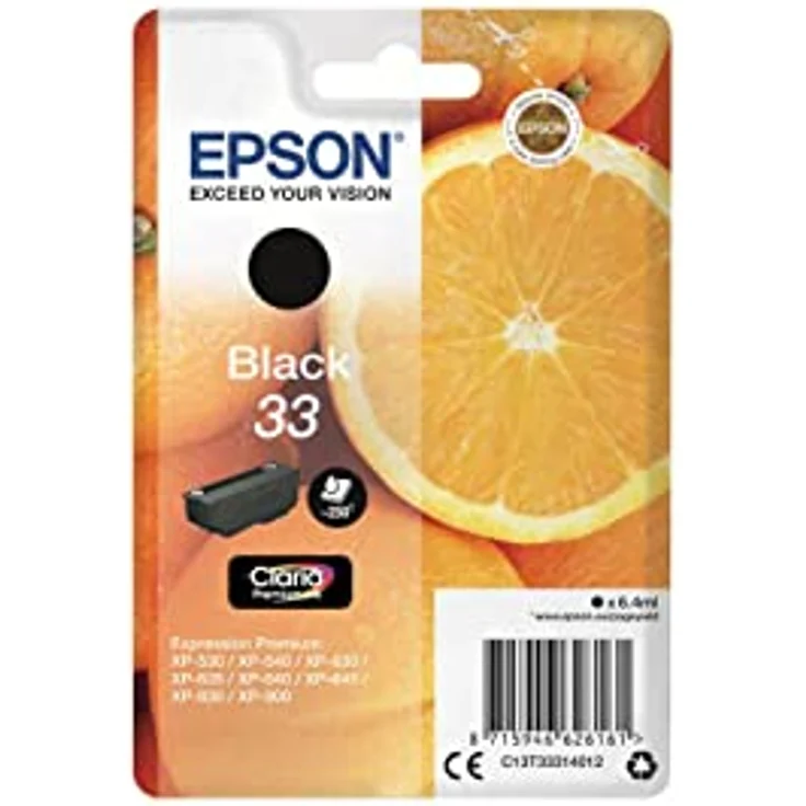 Epson Original 33 Tinte Orange (XP-530 XP-630 XP-635 XP-830 XP-540 XP-640 XP-645 XP-900 XP-7100) schwarz – Bild 2