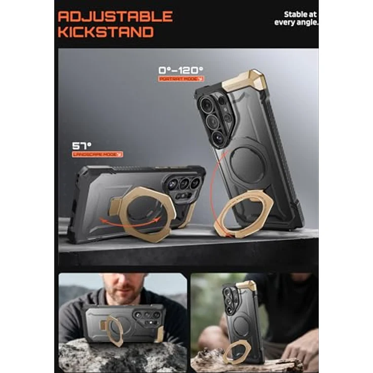 SUPCASE Unicorn Beetle Grip, Samsung Galaxy S26 Ultra Hülle mit Ringhalter, kompatibel mit MagSafe, robuste Schutzhülle in Desert, 6,9 Zoll – Bild 4