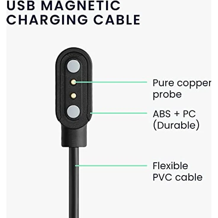 kwmobile USB Kabel Charger für Blackview R30 Pro / R8 / R3 / R3 Pro / X2 / X1 / Letsfit / Fitpolo, 100 cm lang, schnelles Ladekabel in Schwarz – Bild 4