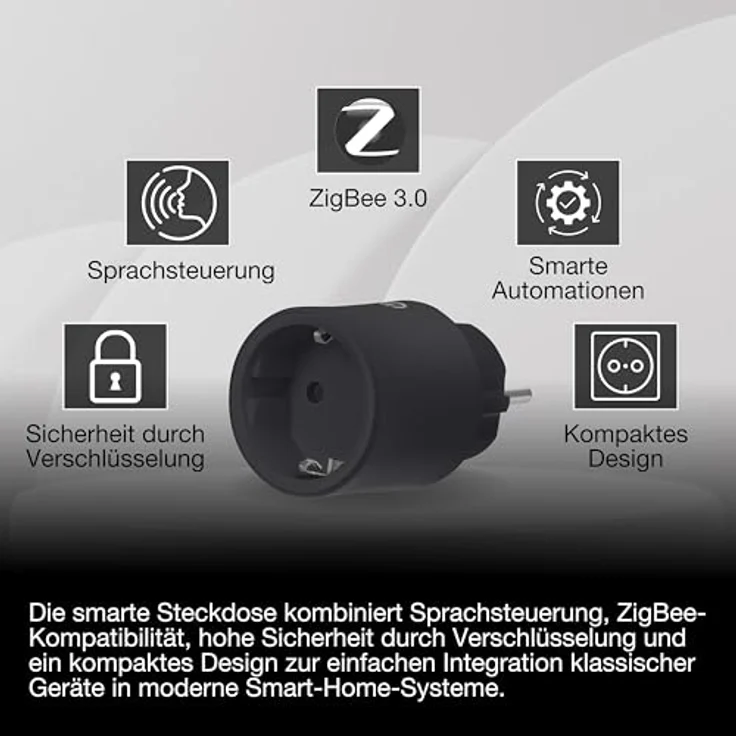 Osram Smart Plug, HOMELIGHTING Smart+ Funk-Steckdose mit ZigBee-Technologie, Energieverbrauchskontrolle und Sprachsteuerung – Bild 4