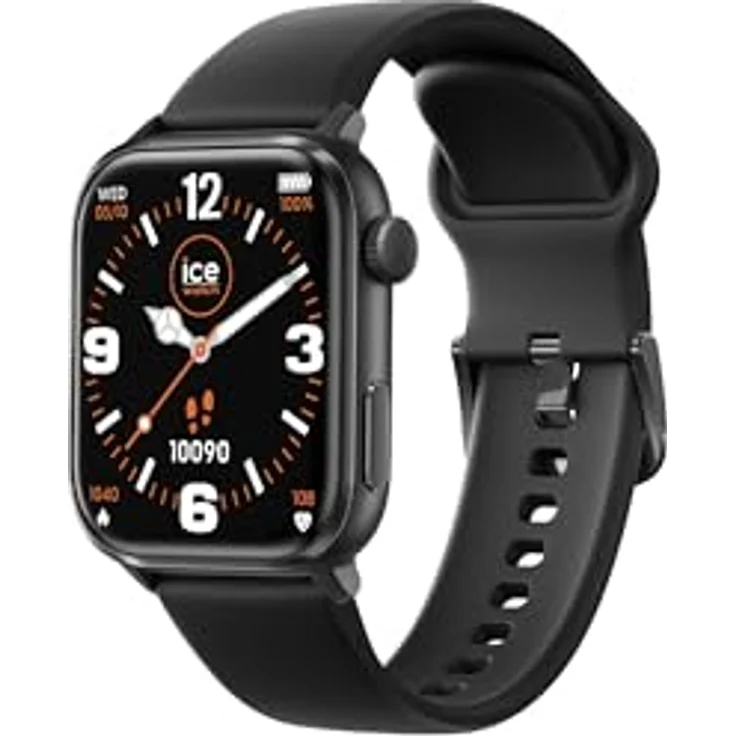 ICE-WATCH ICE smart 3.0 Black 1.78 AMOLED GPS Connected Watch - Schwarzes Silikonarmband - IP68 wasserbeständig - 3 bis 5 Tage Akkulaufzeit – Bild 1
