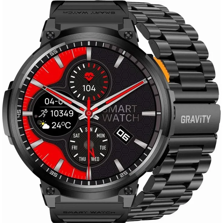 Gravity GT23-1 Smartwatch, 1,85-Zoll Touchscreen mit IP67 Wasserschutz, Sprechfunktion und Sportmodi