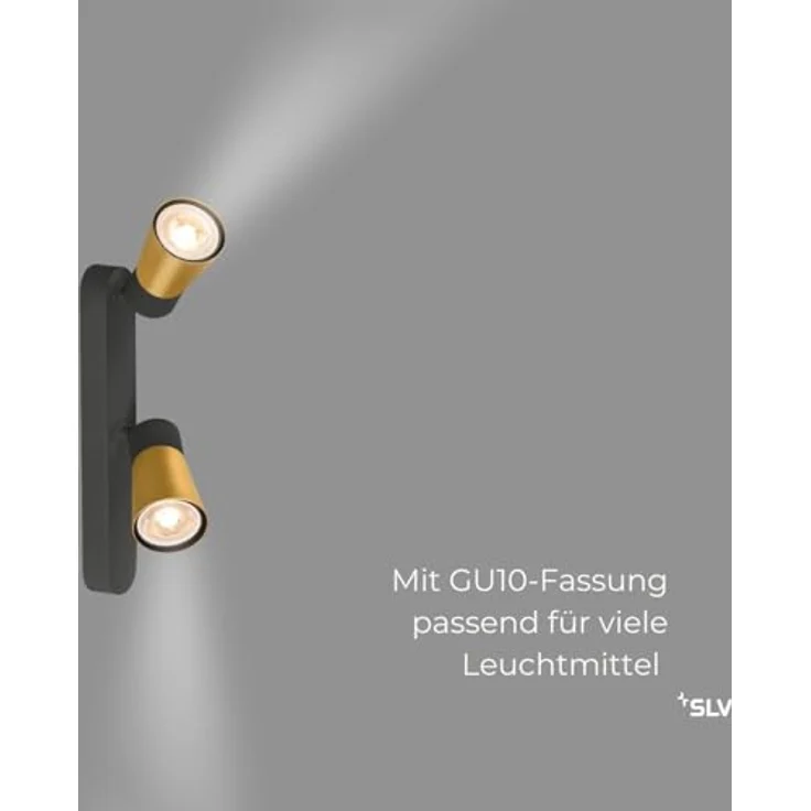 SLV PURI 2.0 CONE, Deckenleuchte, Wandleuchte, Schwarz, flexibel dreh- und schwenkbar – Bild 3