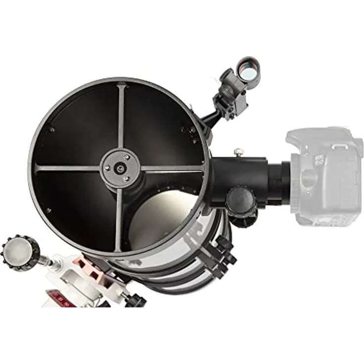 Omegon Teleskop Advanced 130/650 EQ-320, Einsteigerteleskop mit parabolischem Hauptspiegel und stabilem Stativ, LED-Sucher, inklusive zwei Okularen – Bild 6
