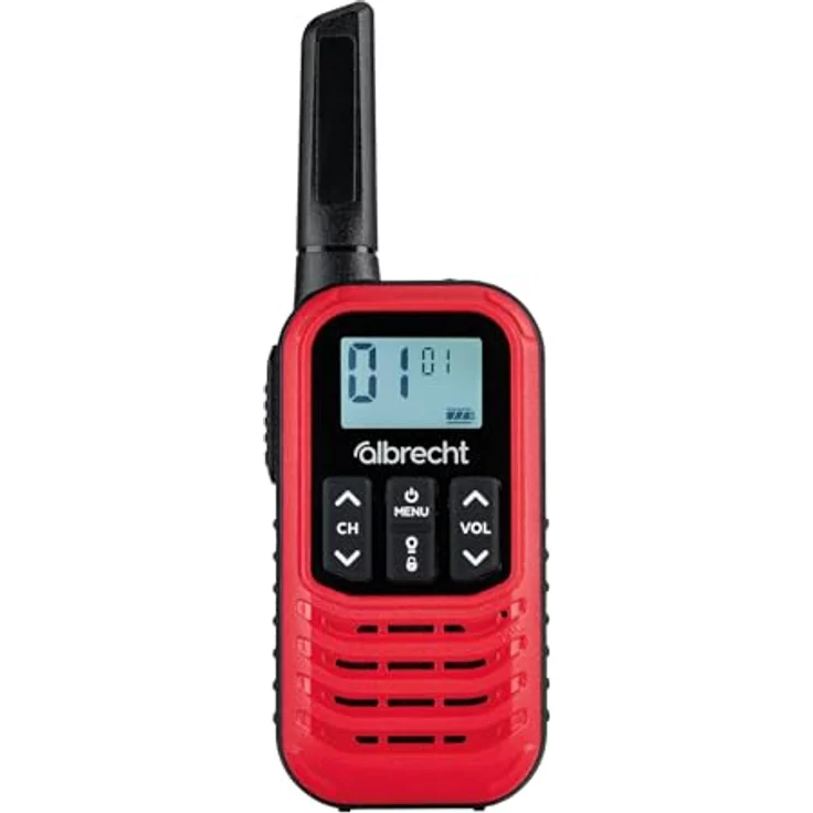 Albrecht Tectalk Go 29646, PMR-Funkgerät mit USB-C Ladebuchse und Taschenlampe, Paar, Rot – Bild 2