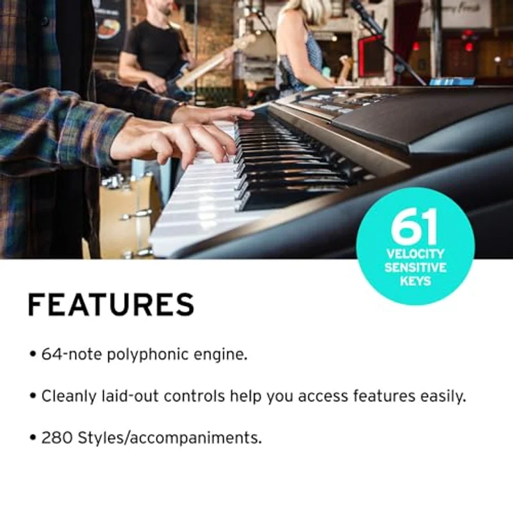 Korg EK-50, Home-Keyboard mit 702 Klängen, 280 Begleit-Styles, 61 leicht gewichteten Tasten und integriertem Effekt-Prozessor – Bild 9