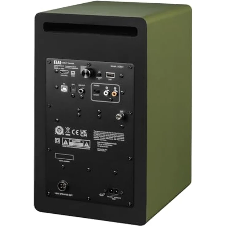 ELAC Debut ConneX DCB 61 Regal-Lautsprecher, Aktivlautsprecher Set mit HDMI, USB, Phono & Bluetooth, exzellenter Klang, Design in Olive – Bild 5
