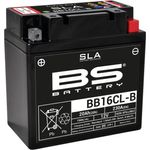 BS Battery BB16CL-B, Wartungsfreie AGM-Batterie mit 19Ah und 260 CCA, werkseitig aktiviert, auslaufsicher, vielseitige Montage