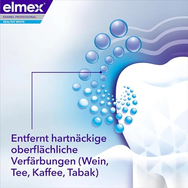 elmex Zahnpasta Opti-Schmelz Professional Weiss-Schmelz, 75ml - Remineralisierung, bis zu 3 Nuancen weißere Zähne, stark gegen Verfärbungen – Bild 5