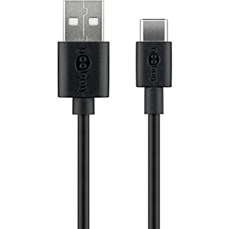 Wentronic goobay - USB-Kabel - USB (M) bis USB-C (M) - USB2.0 - 3 A - 2,0m - Schwarz (59122) – Bild 2