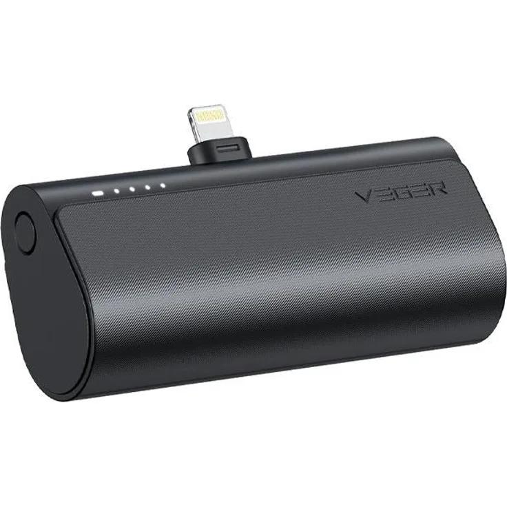 Veger Plugon Charger Powerbank (5000 mAh, 20 W, 18500 Wh), Schwarz