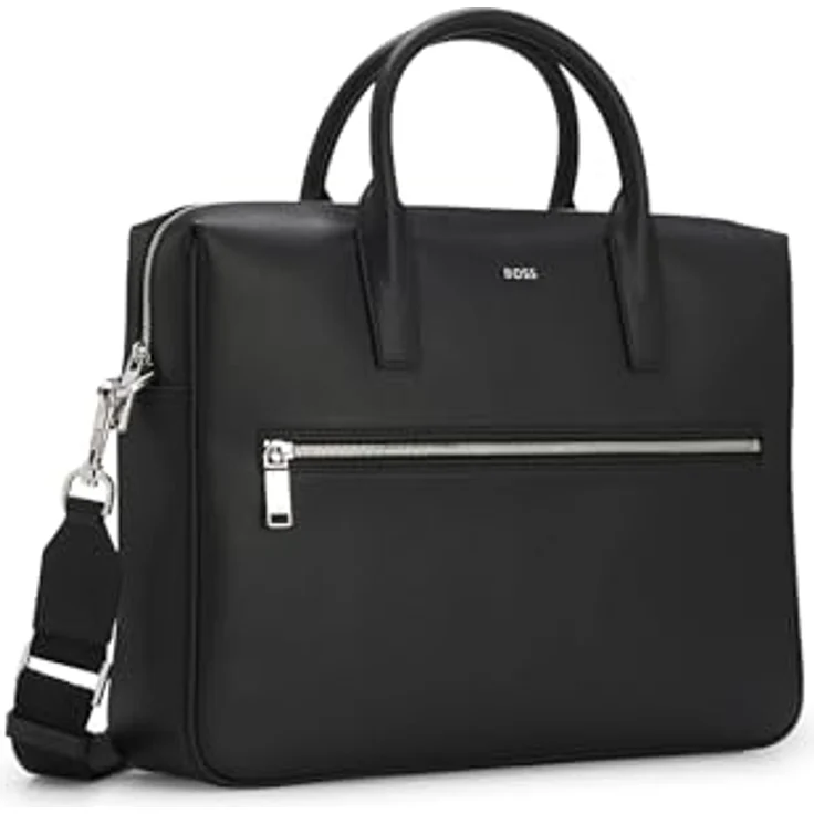 Boss Daxter Aktentasche, Leder 38 cm mit Laptopfach, schwarz – Bild 4