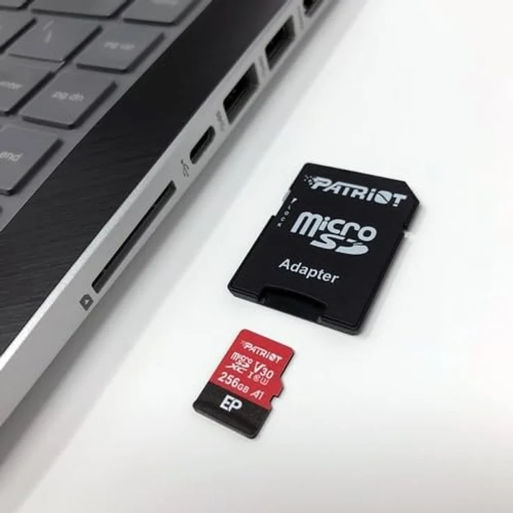 Patriot EP Series - Flash-Speicherkarte (microSDXC-an-SD-Adapter inbegriffen) - 256 GB - A1 / Video Class V30 / UHS-I U3 / Class10 - microSDXC UHS-I – Bild 4
