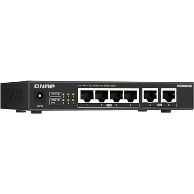 QNAP QSW-2104-2T-R2, 2x 10GbE und 4x 2.5GbE Switch, Plug & Play Unmanaged, Fanless – Bild 7