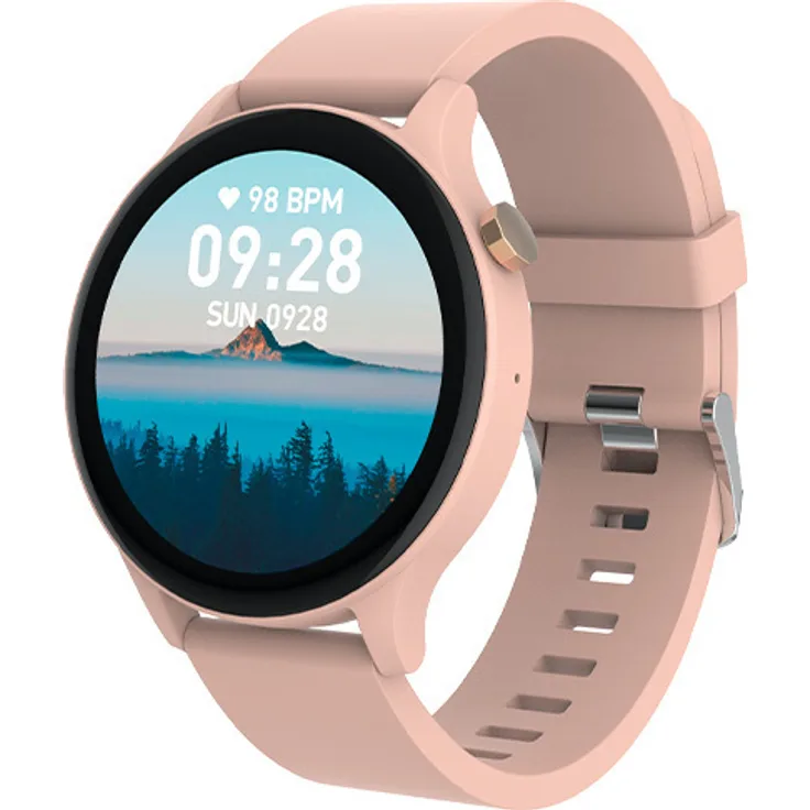 FOREVER Maxlife MXSW-120 Damen Smartwatch, Bluetooth, Herzfrequenzmessung, Blutsauerstoffversorgung, Atemübungen, puderrosa