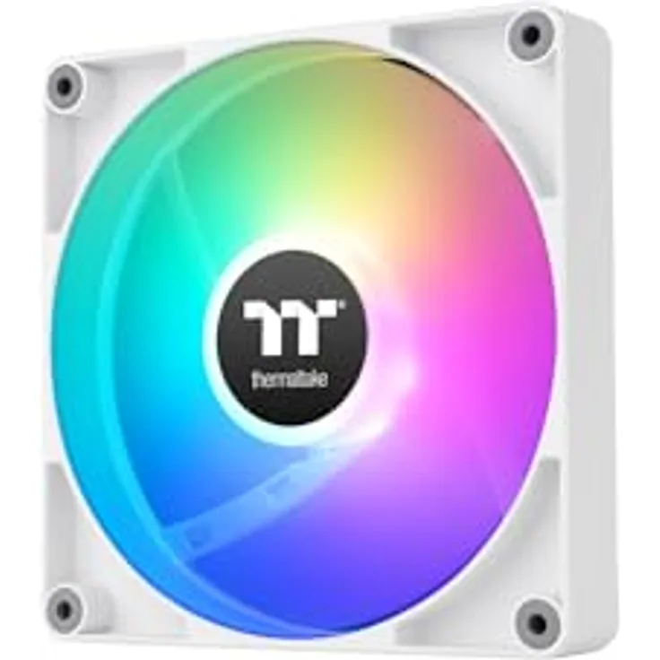 Thermaltake CT120 Reverse ARGB Gehäuselüfter | Effiziente Kühlung | Einzigartige ARGB-Beleuchtung | White | 2 Fan Pack