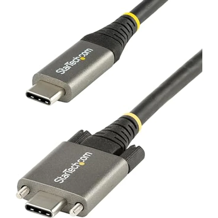 StarTech.com USB 3.1/3.2 Gen 2 Typ-C Kabel, 100W Power Delivery, DP Alt Modus, 50 cm, Grau/Schwarz – Bild 1