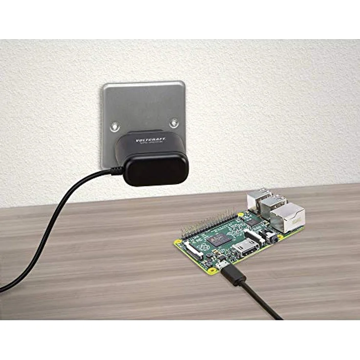 VOLTCRAFT SPS-2502/R Steckernetzteil, Festspannung 5V/DC, 2500 mA, mit Micro-USB-Stecker und 2 m Kabel für Raspberry Pi® – Bild 3