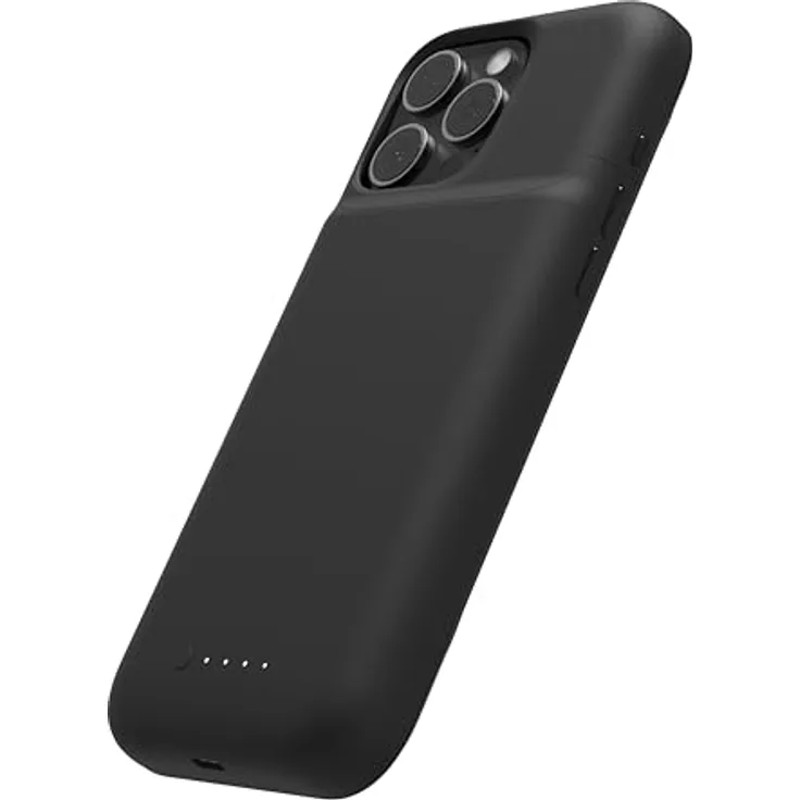 mophie Juice Pack TPU Back Cover Schwarz für Apple iPhone 16 Pro Max, Smartphone Hülle mit zusätzlichem Akku und Fallschutz, Schwarz